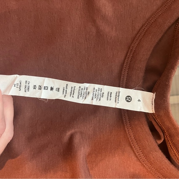 Lululemon Classic-Fit Cotton Blend Scoop Dress, sz 4, ancient copper - Picture 4 of 6